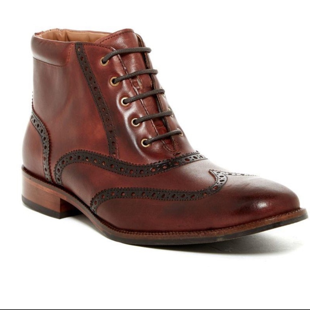 Cole Haan Men's 10.5 Williams Wingtip Chukka Boots Brown Leather Dress Shoes